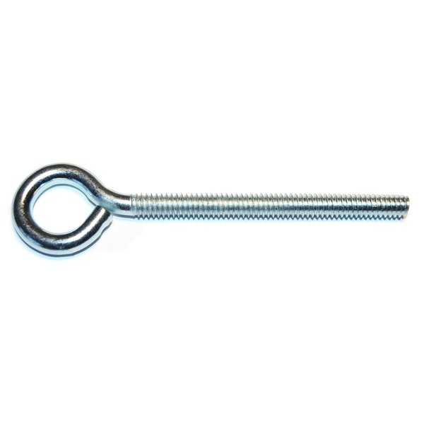 Midwest Fastener Eye Bolt 1/4"-20, 20 in Shank, Steel, Zinc Plated, 15 PK 51704